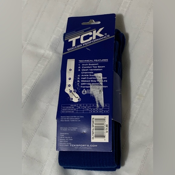 Tck Blue Soccer Socks - Picture 2 of 5